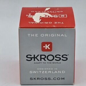 Skross World Adapter Universal Travel Plug Black‎ Made In Switzerland With Box